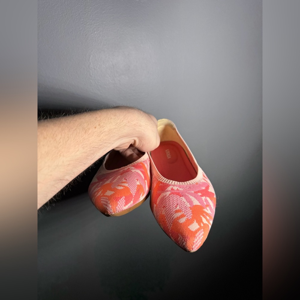 VIVAIA Aria 5 Pointed Toe Flats Tropical Floral Knit Size EU 39.5 - Picture 5 of 7